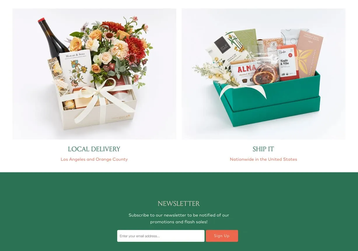 Local delivery and shipping options on the Valleybrink Road store
